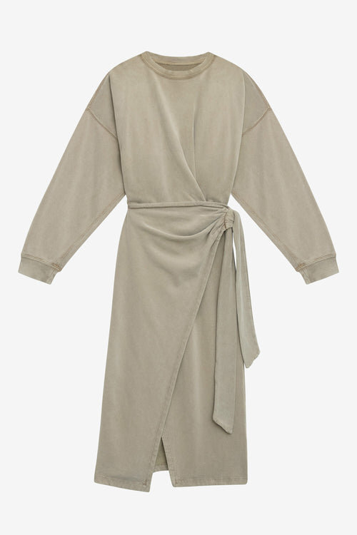 Sandrina Long Draped Jersey Sweatshirt Dress Sandrina Long Draped Jersey Sweatshirt Dress