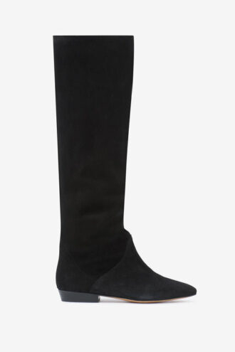 Sayla Flat-Heeled Suede Leather Boots