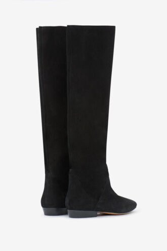 Sayla Flat-Heeled Suede Leather Boots