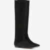 Sayla Flat-Heeled Suede Leather Boots Sayla Flat-Heeled Suede Leather Boots