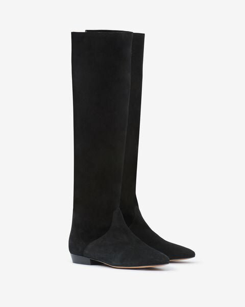 Sayla Flat-Heeled Suede Leather Boots Sayla Flat-Heeled Suede Leather Boots