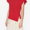 Sebani Asymmetrical Plain-Colored Cotton T-Shirt Sebani Asymmetrical Plain-Colored Cotton T-Shirt