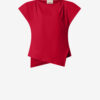 Sebani Asymmetrical Plain-Colored Cotton T-Shirt Sebani Asymmetrical Plain-Colored Cotton T-Shirt