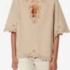 Shana Tunic Style Openwork Cotton Top Shana Tunic Style Openwork Cotton Top