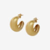 Shiny Crescent Convex Hoop Earrings Shiny Crescent Convex Hoop Earrings