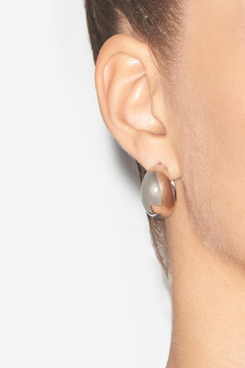 Shiny Crescent Convex Hoop Earrings Shiny Crescent Convex Hoop Earrings