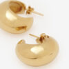 Shiny Crescent Convex Hoop Earrings Shiny Crescent Convex Hoop Earrings