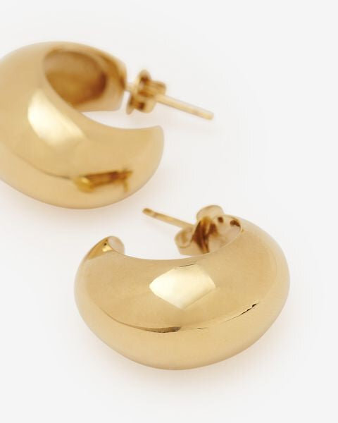 Shiny Crescent Convex Hoop Earrings Shiny Crescent Convex Hoop Earrings