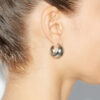 Shiny Crescent Convex Hoop Earrings Shiny Crescent Convex Hoop Earrings