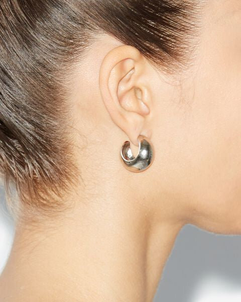 Shiny Crescent Convex Hoop Earrings Shiny Crescent Convex Hoop Earrings