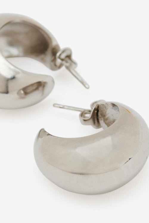 Shiny Crescent Convex Hoop Earrings Shiny Crescent Convex Hoop Earrings