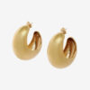 Shiny Crescent Domed Hoop Earrings Shiny Crescent Domed Hoop Earrings