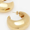 Shiny Crescent Domed Hoop Earrings Shiny Crescent Domed Hoop Earrings