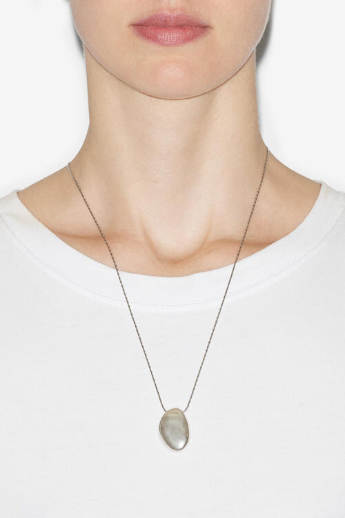 Shiny Day Pendant Necklace in Silver-Finish Brass Shiny Day Pendant Necklace in Silver-Finish Brass