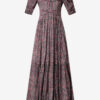 Sichellia Long Printed Organic Cotton Voile Dress