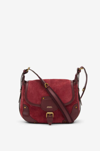 Sierra S Suede Calfskin Leather Messenger Bag