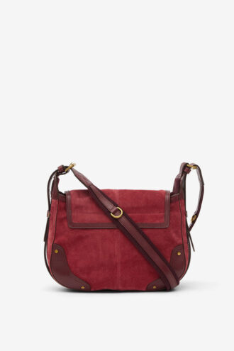 Sierra S Suede Calfskin Leather Messenger Bag