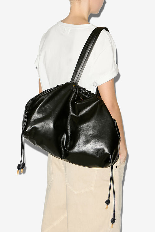 Silven E/W Shiny Leather Tote Bag Silven E/W Shiny Leather Tote Bag