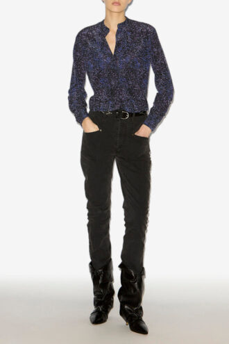 Sima Printed Silk Blouse Sima Printed Silk Blouse