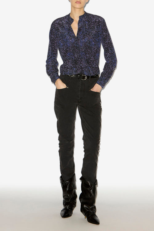 Sima Printed Silk Blouse Sima Printed Silk Blouse