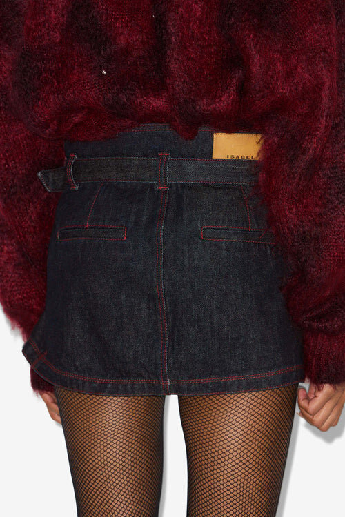 Siyen Draped Denim Mini Skirt Siyen Draped Denim Mini Skirt