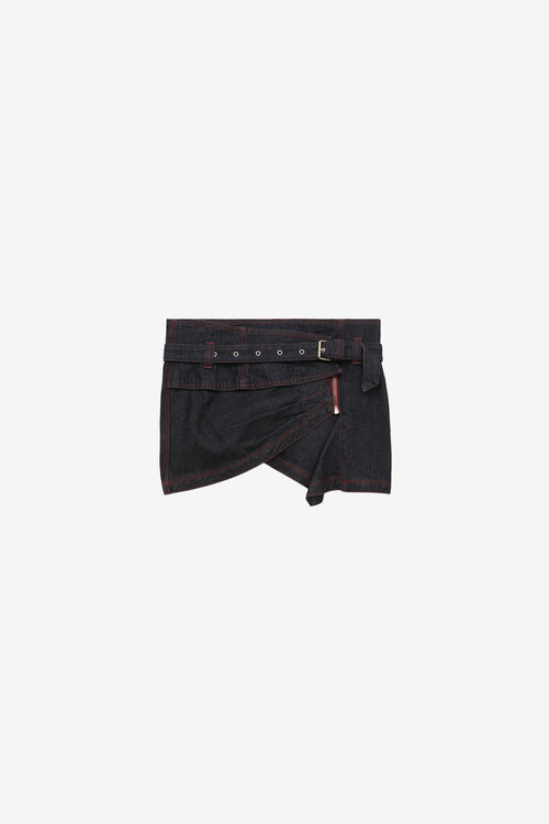 Siyen Draped Denim Mini Skirt Siyen Draped Denim Mini Skirt