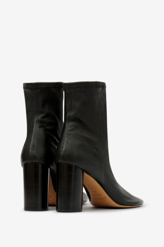 Soft Leather Ankle Boots with High Heels