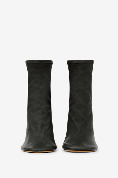 Soft Leather Ankle Boots with High Heels Soft Leather Ankle Boots with High Heels