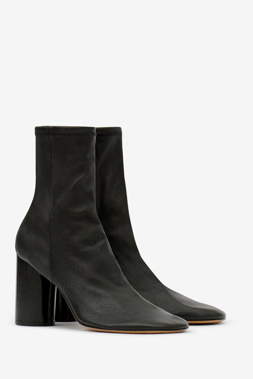 Soft Leather Ankle Boots with High Heels Soft Leather Ankle Boots with High Heels