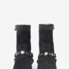 Stania Flat-Heeled Boots in Suede Calfskin Leather