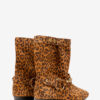 Stania Printed Flat-Heeled Suede Calfskin Leather Boots