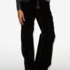 Stelyna Wide-Leg Velvet Style Denim Jeans