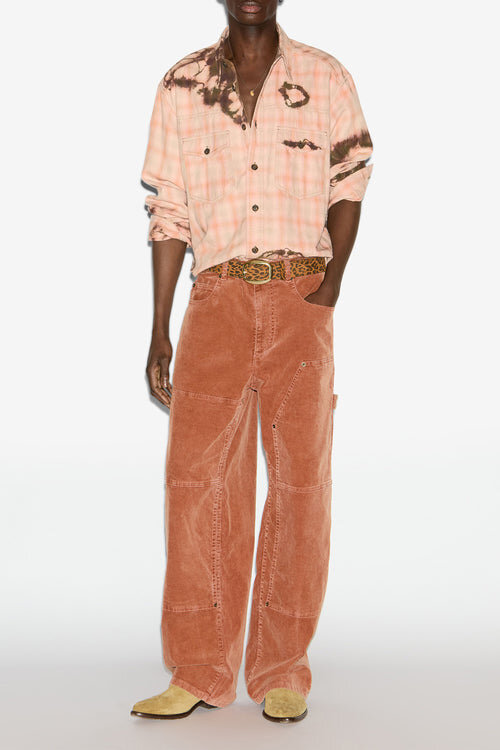 Suli Tie-Dyed Plaid Shirt Suli Tie-Dyed Plaid Shirt