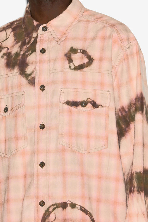 Suli Tie-Dyed Plaid Shirt Suli Tie-Dyed Plaid Shirt