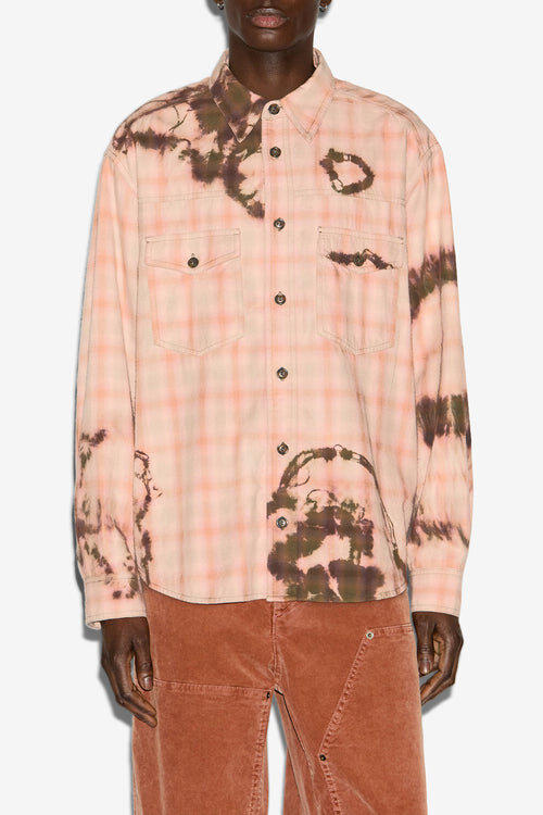Suli Tie-Dyed Plaid Shirt Suli Tie-Dyed Plaid Shirt