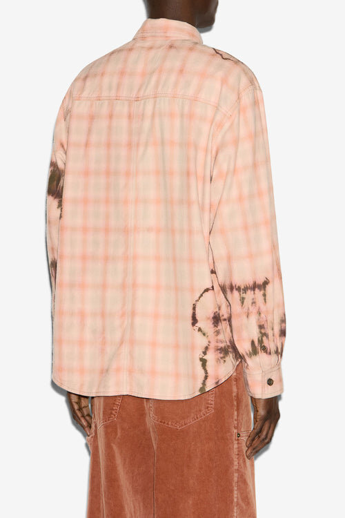 Suli Tie-Dyed Plaid Shirt Suli Tie-Dyed Plaid Shirt