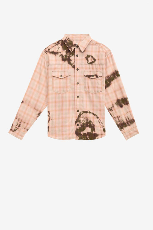 Suli Tie-Dyed Plaid Shirt Suli Tie-Dyed Plaid Shirt