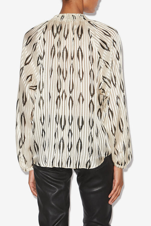 Syra Graphic Pattern Silk Blouse Syra Graphic Pattern Silk Blouse