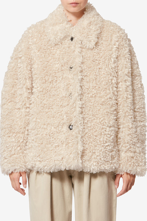 Tarvey Short Curly Faux Fur Coat Tarvey Short Curly Faux Fur Coat