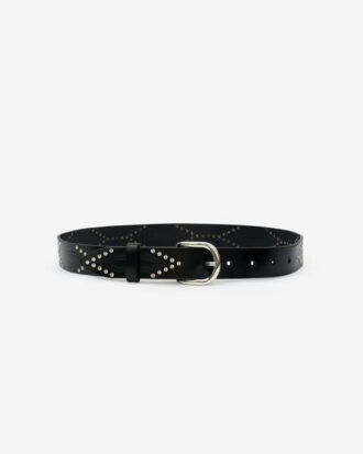Telly Leather Belt Decorated with Studs