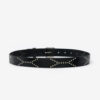 Telly Leather Belt Decorated with Studs Telly Leather Belt Decorated with Studs