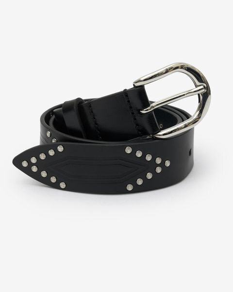 Telly Leather Belt Decorated with Studs Telly Leather Belt Decorated with Studs