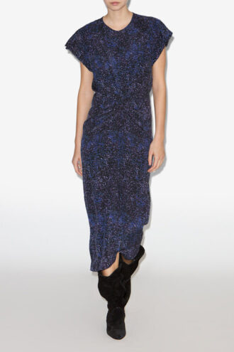 Terena Printed Silk Midi Dress Terena Printed Silk Midi Dress
