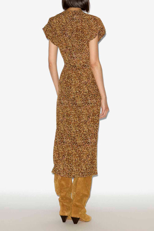 Terena Printed Silk Midi Dress Terena Printed Silk Midi Dress