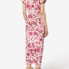 Terenae Printed Stretch Silk Midi Dress