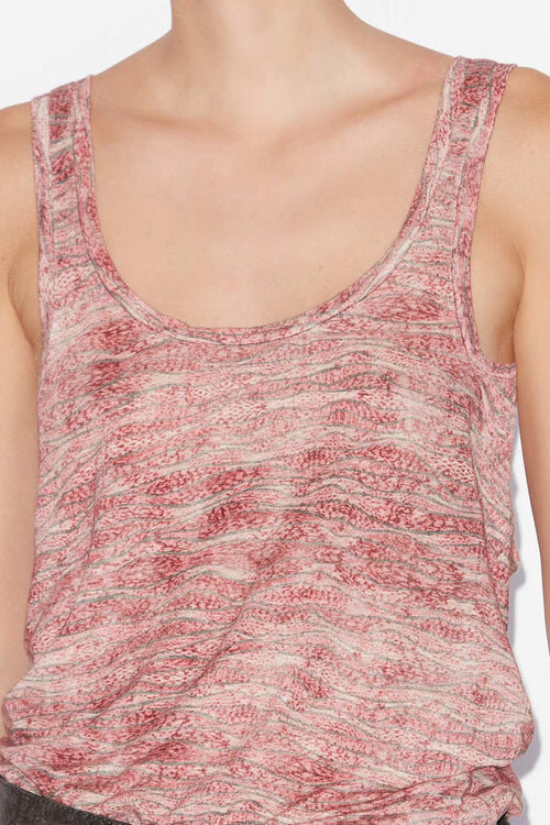Thea Printed Linen Tank Top Thea Printed Linen Tank Top