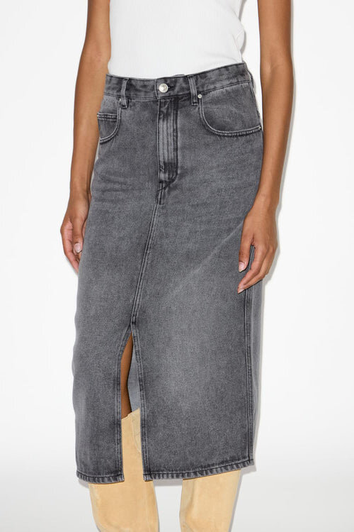 Tilauria Midi Skirt in Fine Denim Tilauria Midi Skirt in Fine Denim
