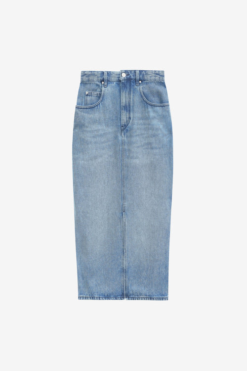 Tilauria Midi Skirt in Fine Denim Tilauria Midi Skirt in Fine Denim