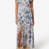 Tullya Printed Draped Stretch Silk Top Tullya Printed Draped Stretch Silk Top