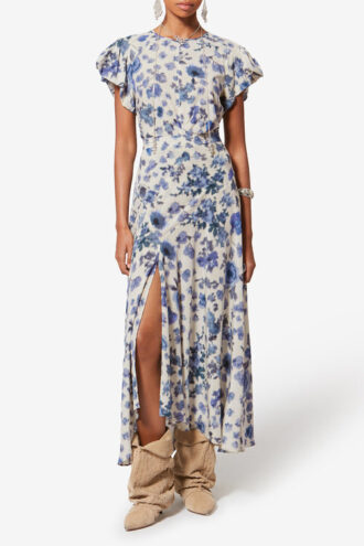 Tullya Printed Draped Stretch Silk Top Tullya Printed Draped Stretch Silk Top